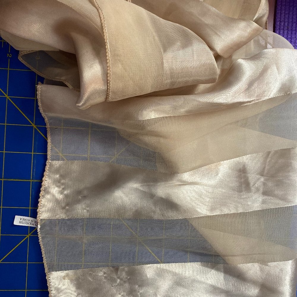 Beige Satin Scarf